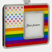 LGBT USA Rahmen-Ornament SILBER (Rechts)