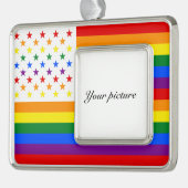 LGBT USA Rahmen-Ornament SILBER (Links)