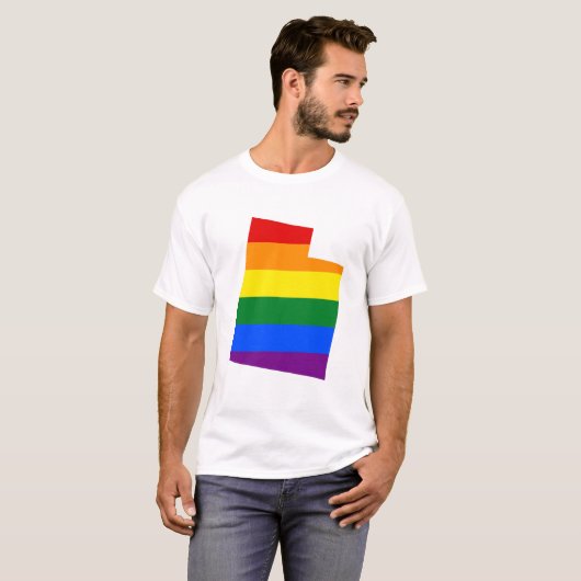 LGBT Utah, T - Shirt der US-Staatsflagge (Vorne ganz)