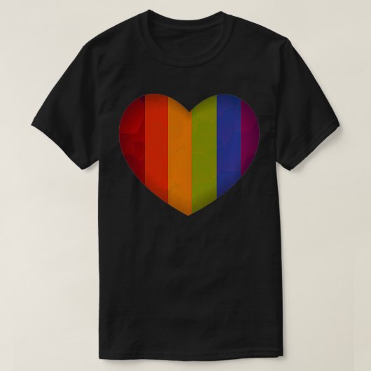 LGBT-Valentinstag Herzenpride Gay Lesbian Coupl T-Shirt (Design vorne)