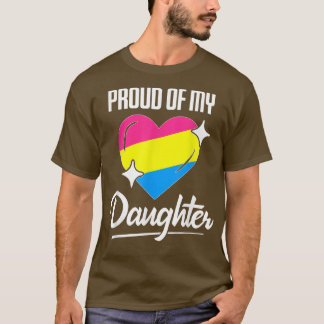 LGBT Vater Mama Herzstolz auf meine Panseual-Tocht T-Shirt