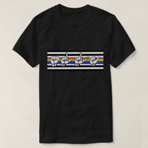 LGBT Verbündet-Stolz-Amerikaner-Gebärdensprache T-Shirt