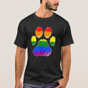 Lgbt Verbündete Furry Pride Rainbow Fursuit Dog Pa T-Shirt