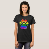 Lgbt Verbündete Furry Pride Rainbow Fursuit Dog Pa T-Shirt (Vorne ganz)