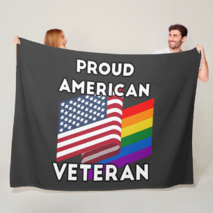 LGBT-Veteranen - Amerikanische Flagge  Fleecedecke