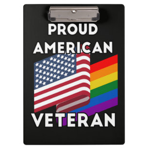 LGBT-Veteranen - Amerikanische Flagge Klemmbrett