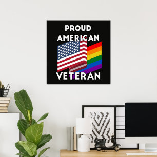 LGBT-Veteranen - Amerikanische Flagge  Poster