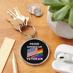 LGBT-Veteranen - Amerikanische Flagge Schlüsselanhänger