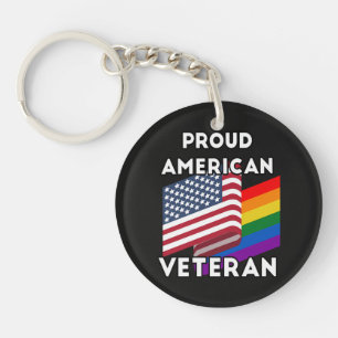 LGBT-Veteranen - Amerikanische Flagge Schlüsselanhänger