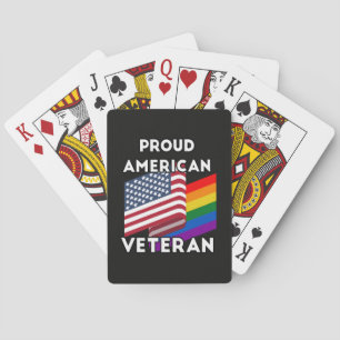 LGBT-Veteranen - Amerikanische Flagge Spielkarten
