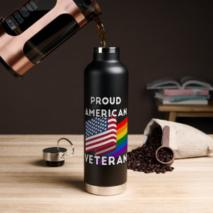 LGBT-Veteranen - Amerikanische Flagge Trinkflasche