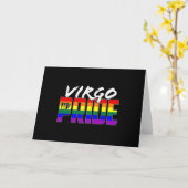 LGBT-Virgo-Flag Zodiac-Zeichen Karte (Gelbe Blume)