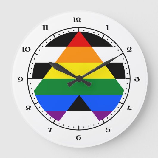 LGBT-Warnuhren Große Wanduhr (Vorderseite)