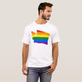 LGBT Washington, T - Shirt der US-Staatsflagge (Vorne ganz)