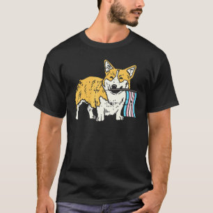 Lgbt Welsh Corgi Süß Transgender-Flaggenfarbe Hund T-Shirt