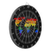LGBT-Weltkarte Dartscheibe (Vorderseite Links)