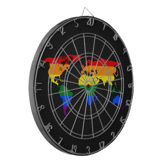 LGBT-Weltkarte Dartscheibe (Vorderseite Links)