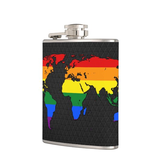 LGBT-Weltkarte Flachmann (Links)