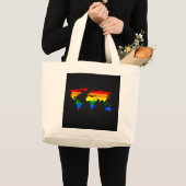LGBT-Weltkarte Jumbo Stoffbeutel (Vorderseite (Produkt))