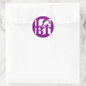 LGBT White Pop Round Aufkleber (Tasche)