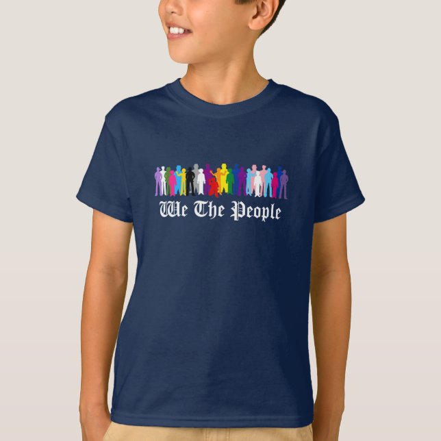 LGBT Wir Menschen entwerfen T - Shirt (Vorderseite)