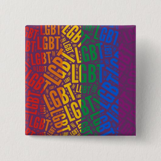 LGBT WORD PATTERN COLOR -.pnng Button (Vorderseite)