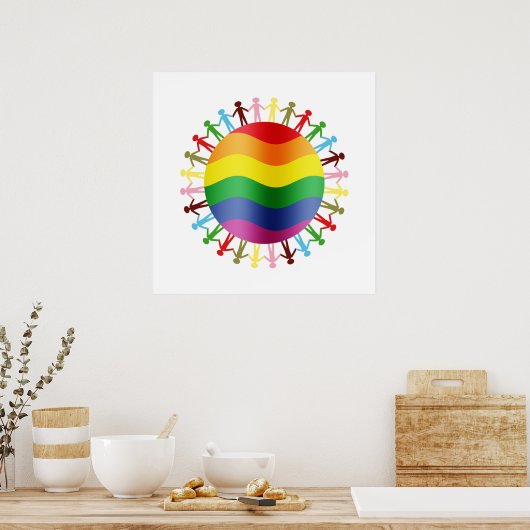 Lgbt World Harmony Poster (Küche)