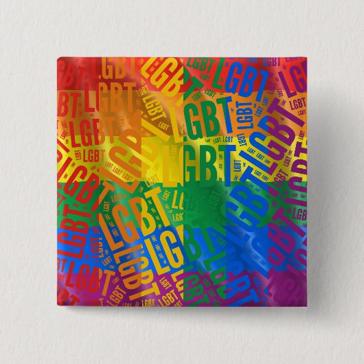 LGBT WORT-MUSTER-FARBE - .PNG BUTTON (Vorderseite)