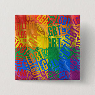 LGBT WORT-MUSTER-FARBE - .PNG BUTTON