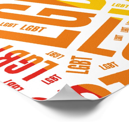 LGBT WORT PATTERFARBE POSTER (Ecke)