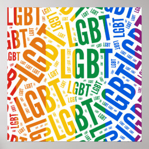 LGBT WORT PATTERFARBE POSTER