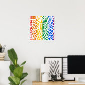 LGBT WORT PATTERFARBE POSTER (Heimbüro)