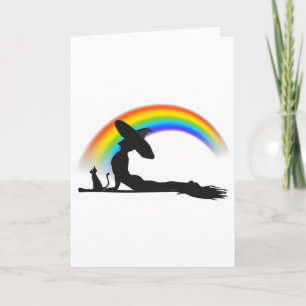 Lgbt Yoga Pride Hexe Hippie Regenbogen Halloween  Karte