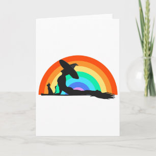 Lgbt Yoga Pride Hexe Hippie Regenbogen Halloween _ Karte