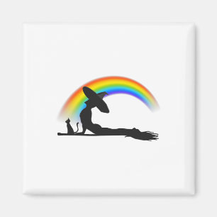 Lgbt Yoga Pride Hexe Hippie Regenbogen Halloween Magnet
