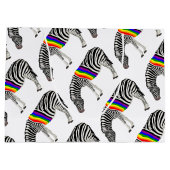 LGBT Zebra Große Geschenktüte (Rückseite)