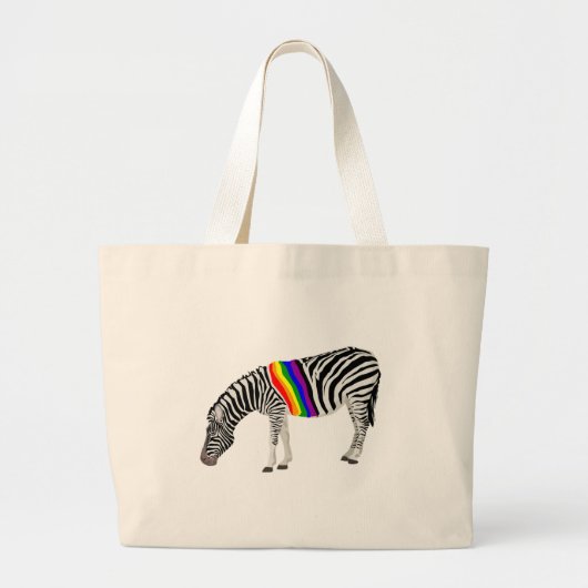 LGBT Zebra Jumbo Stoffbeutel (Vorne)