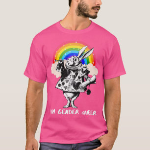LGBTQ Alice-im-Wunderland Weißes Kaninchen - Ich b T-Shirt