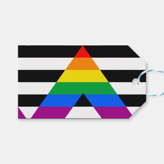 LGBTQ+-Alleinflagge Geschenkanhänger (Vorderseite (Horizontal))