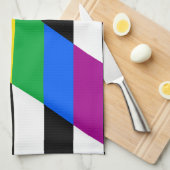 LGBTQ+-Alleinflagge Geschirrtuch (Viertel Falte)