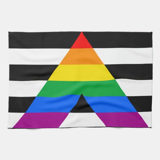 LGBTQ+-Alleinflagge Geschirrtuch (Horizontal)