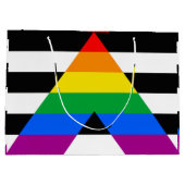 LGBTQ+-Alleinflagge Große Geschenktüte (Rückseite)