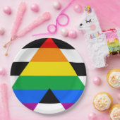 LGBTQ+-Alleinflagge Pappteller (Party)