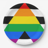 LGBTQ+-Alleinflagge Pappteller (Vorderseite)