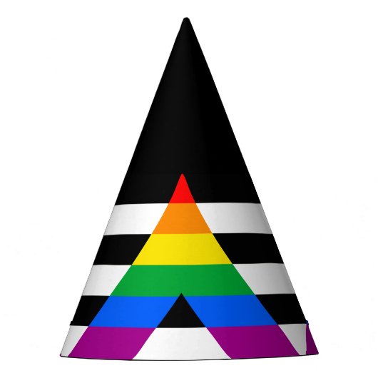 LGBTQ+-Alleinflagge Partyhütchen (Vorderseite)