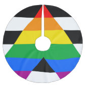 LGBTQ+-Alleinflagge Polyester Weihnachtsbaumdecke (Vorderseite)