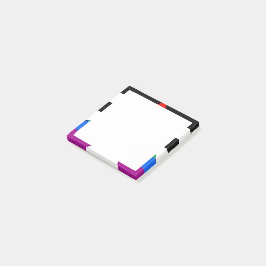 LGBTQ+-Alleinflagge Post-it Klebezettel (angewinkelt)