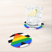 LGBTQ+-Alleinflagge Runder Pappuntersetzer (Vor Ort)