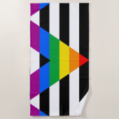 LGBTQ+-Alleinflagge Strandtuch (Vorderseite)