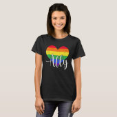 LGBTQ Ally for Gay Pride Support T-Shirt (Vorne ganz)